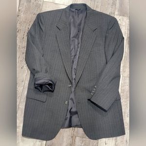 42R Men's Vintage Brookcraft Today's Man Blazer Gray Pinstripe 100% Wool